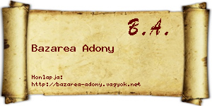 Bazarea Adony névjegykártya